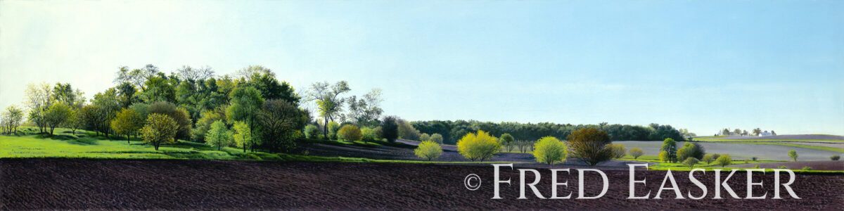 Along The Edge, oil painting by Iowa artist Fred Easker.