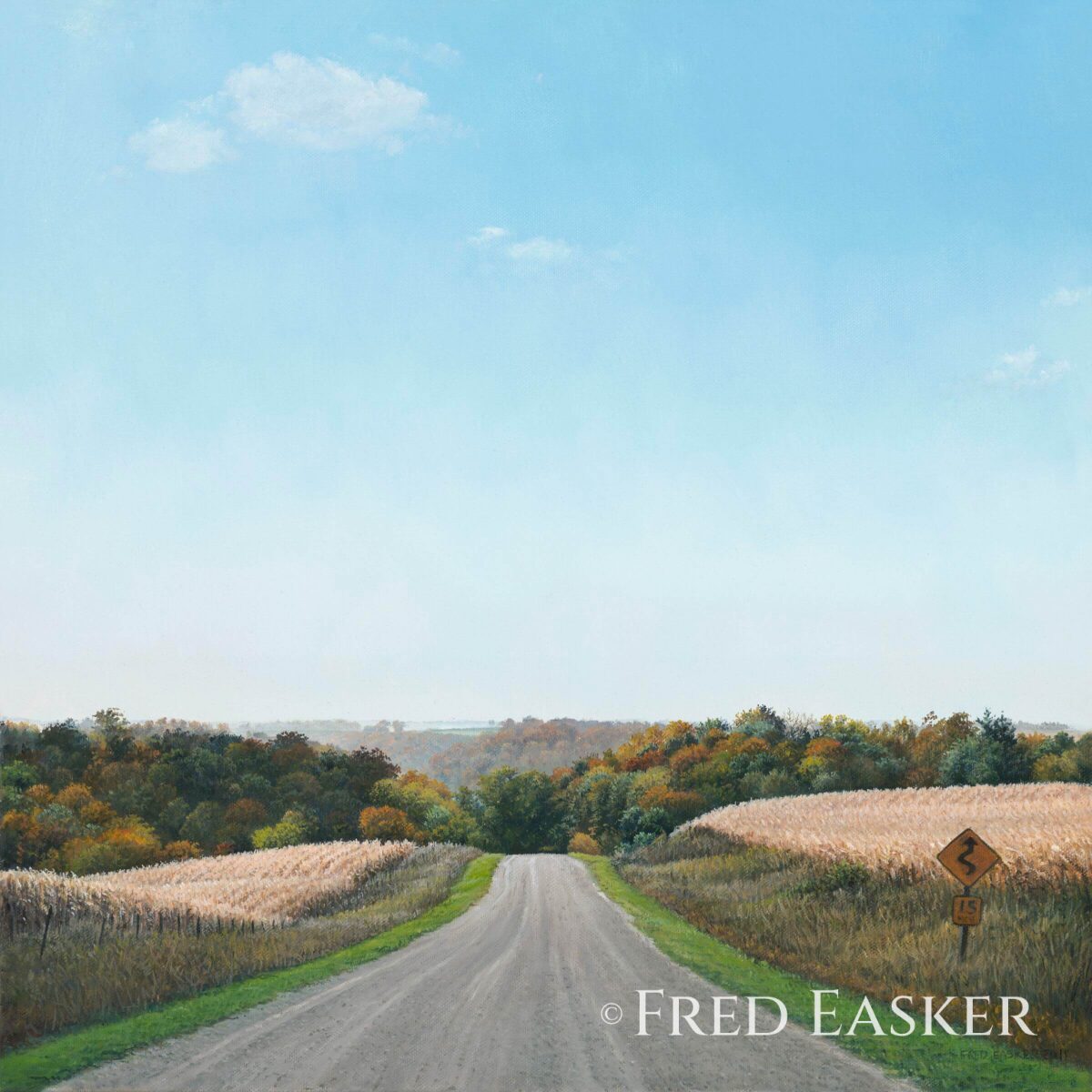 Autumn Passage, oil painting by Iowa artist Fred Easker.