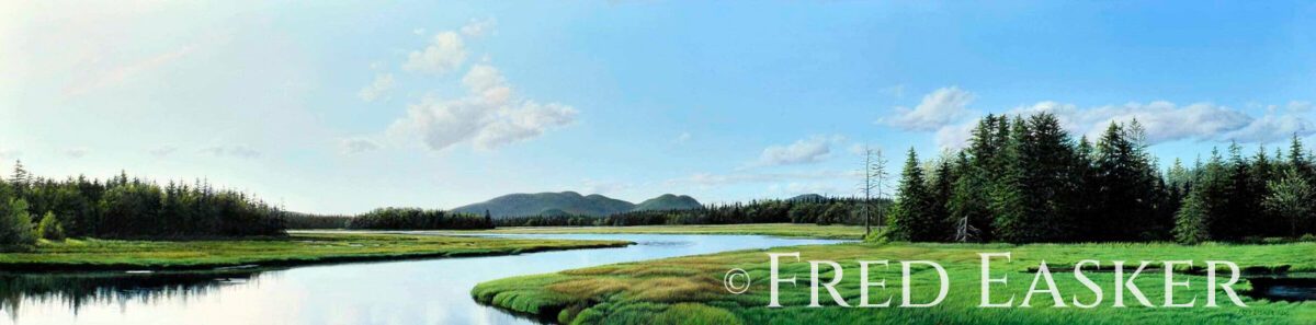 Cove At Bass Harbor, oil painting by Iowa artist Fred Easker.