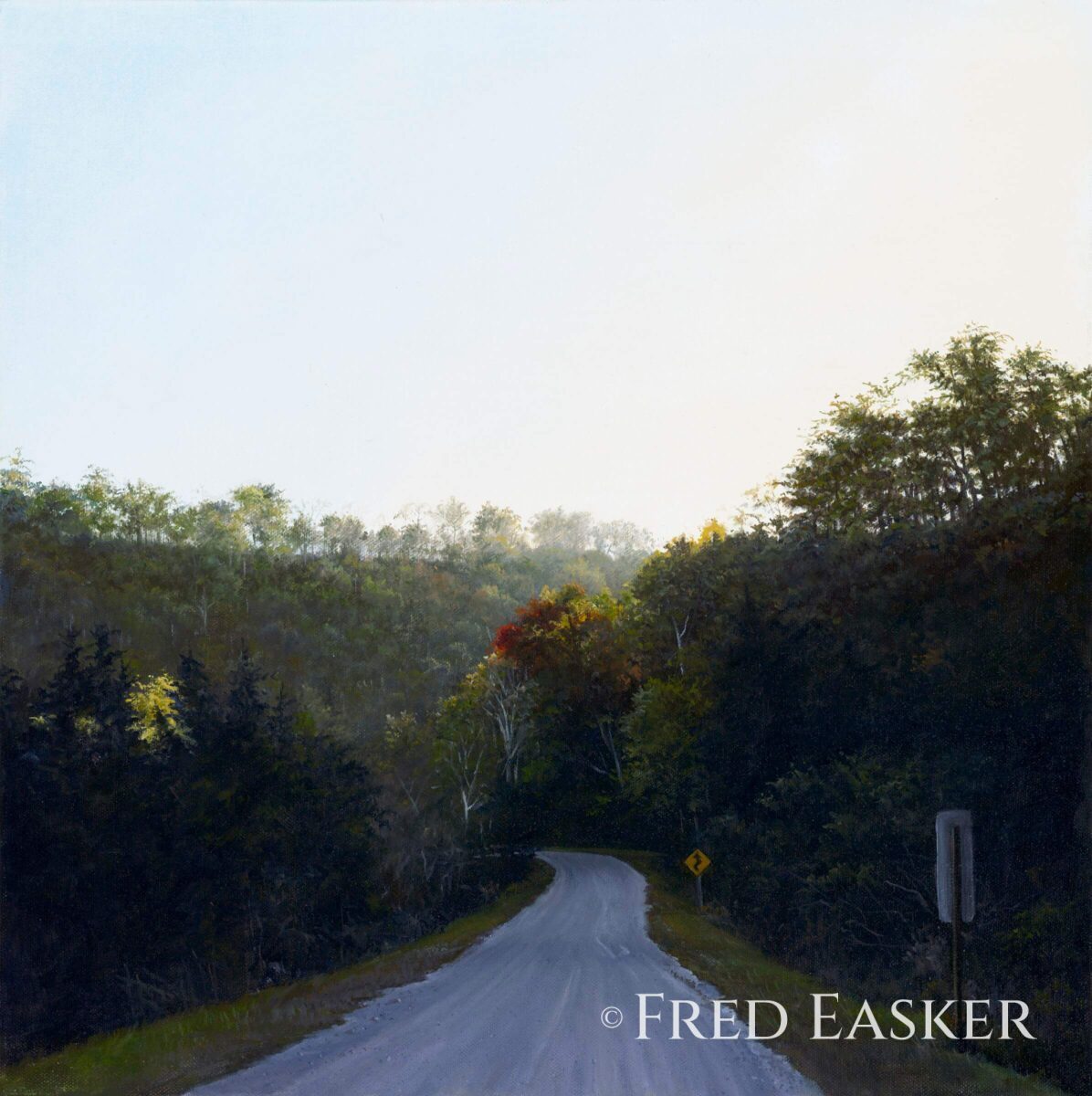 Dark Passage, oil painting by Iowa artist Fred Easker.