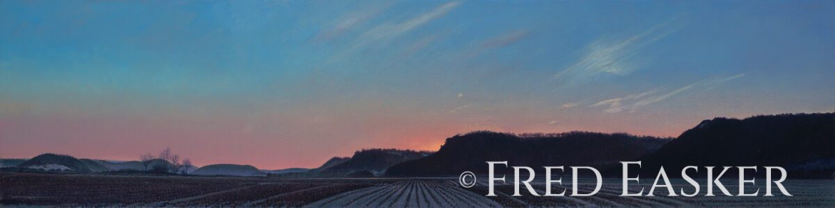 Days End, oil painting by Iowa artist Fred Easker.