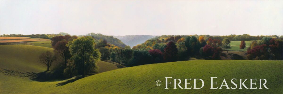 Driftless Portal, oil painting by Iowa artist Fred Easker.