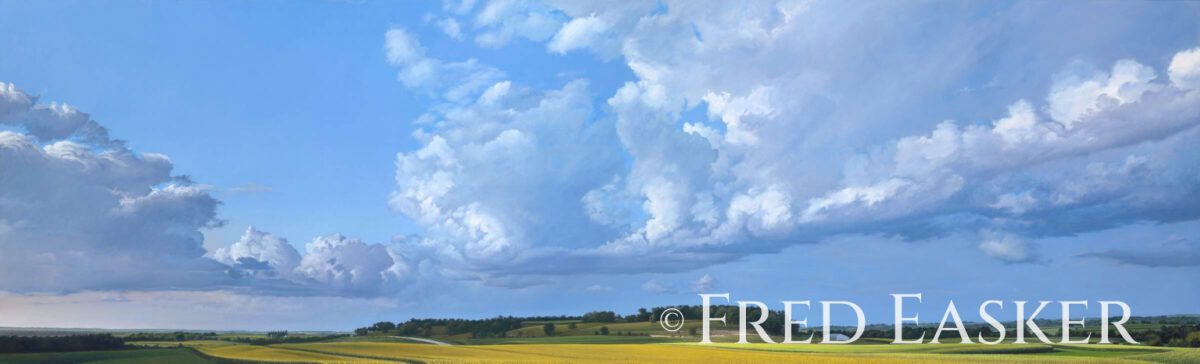 Grandview, oil painting by Iowa artist Fred Easker.