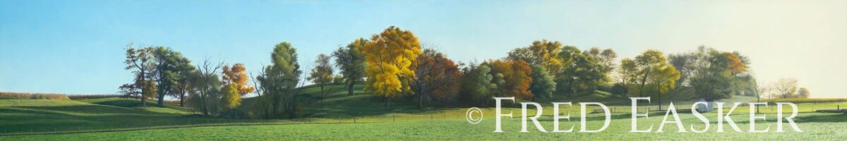 Ivanhoe Ridge, oil painting by Iowa artist Fred Easker.