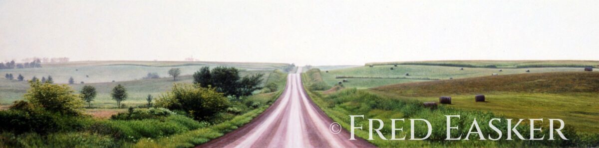 Summer View Near Mt. Ayr, oil painting by Iowa artist Fred Easker.