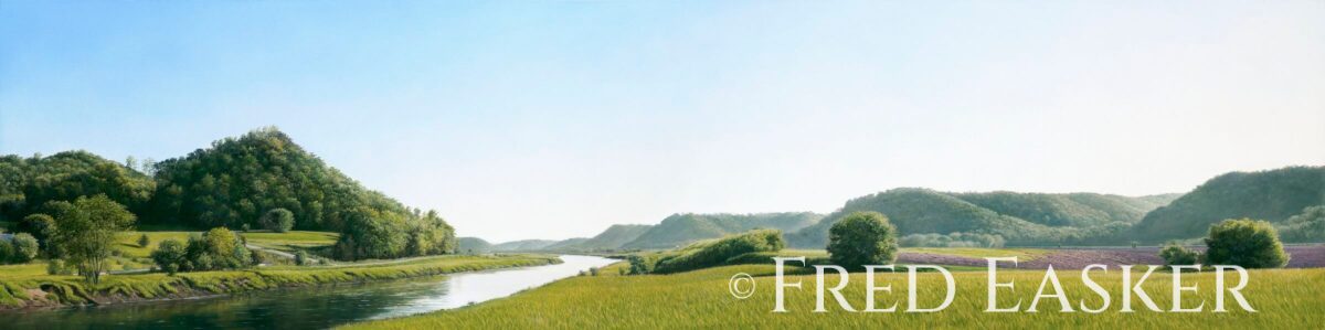 Upper Iowa Afternoon, oil painting by Iowa artist Fred Easker.