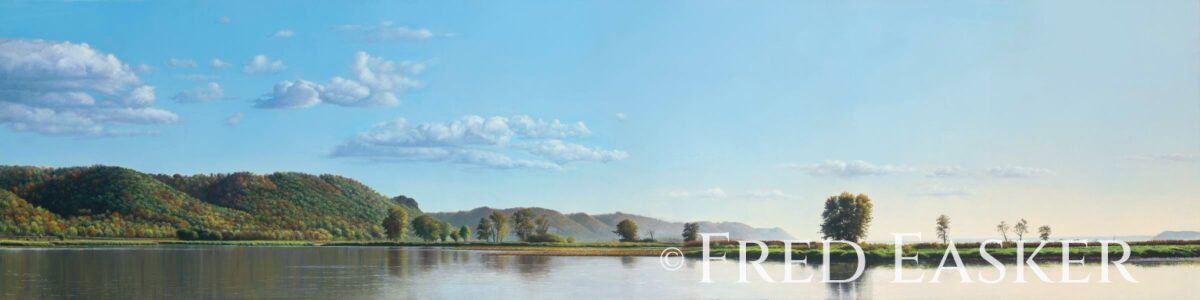 View From Hunters Point, oil painting by Iowa artist Fred Easker.