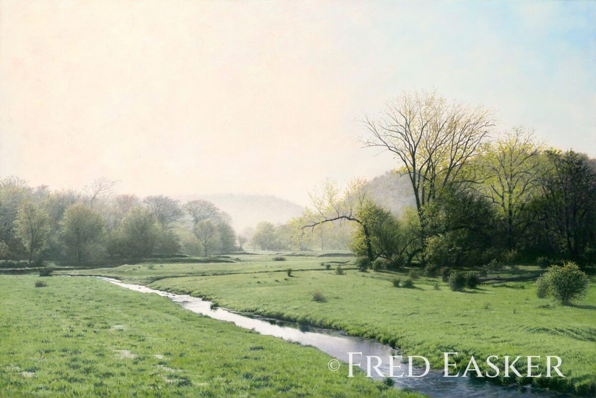 Wexford Morning, oil painting by Iowa artist Fred Easker.