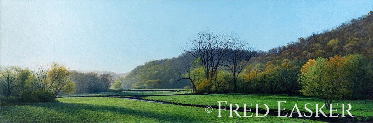 Wexford Autumn, oil painting by Iowa artist Fred Easker.